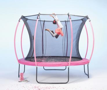 Plum 305cm Colours Springsafe Trampoline with net, pink